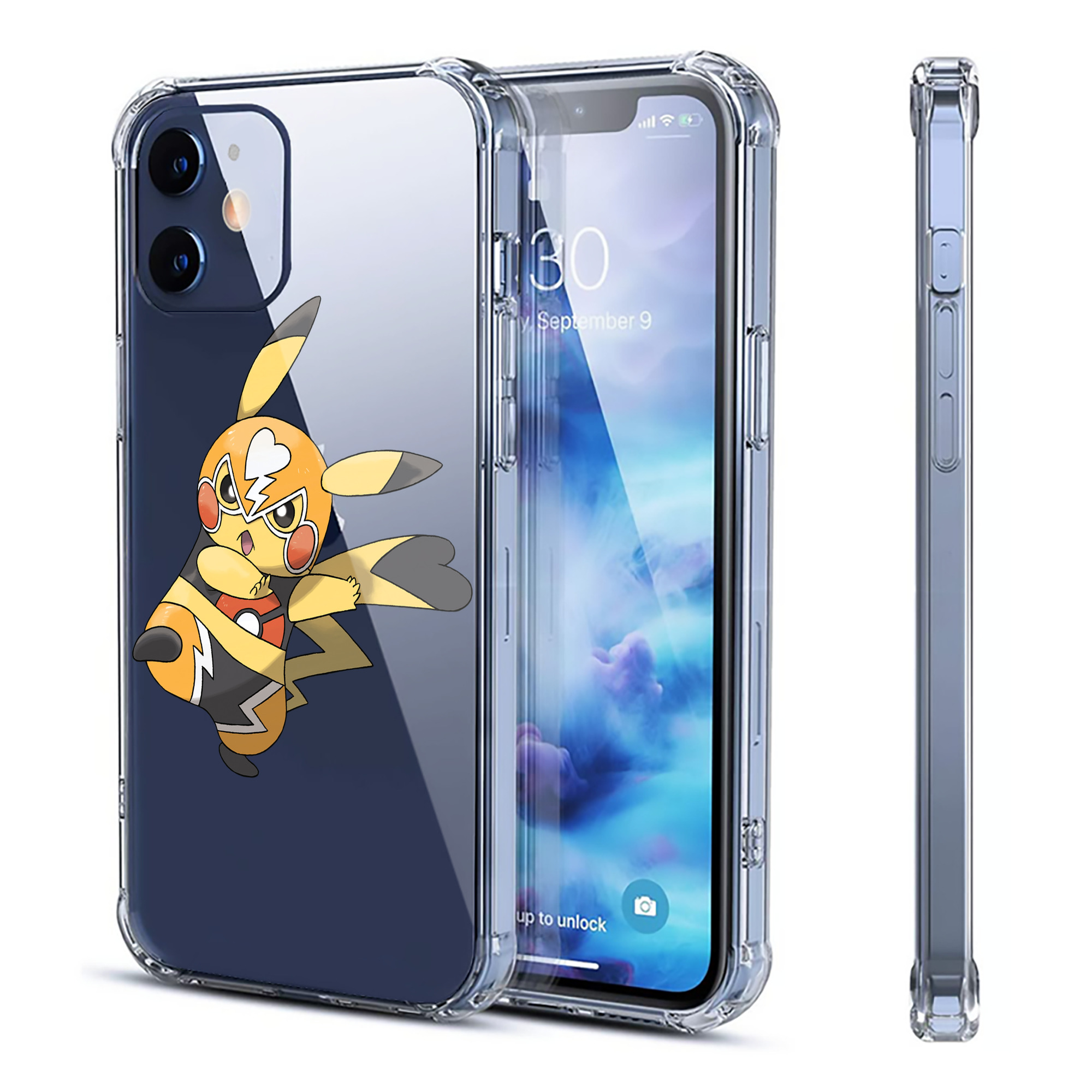 （画像用） ポケットモンスター Pokémon 【iPhone 12シリーズ対応】透明スマホケース（クリアソフトケース）